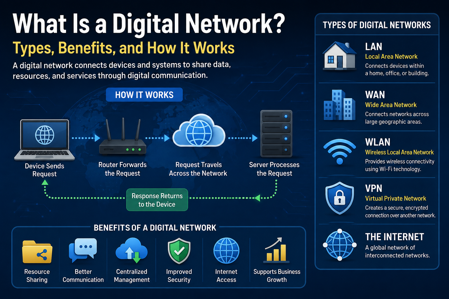 What Is a Digital Network? Types, Benefits, and How It Works