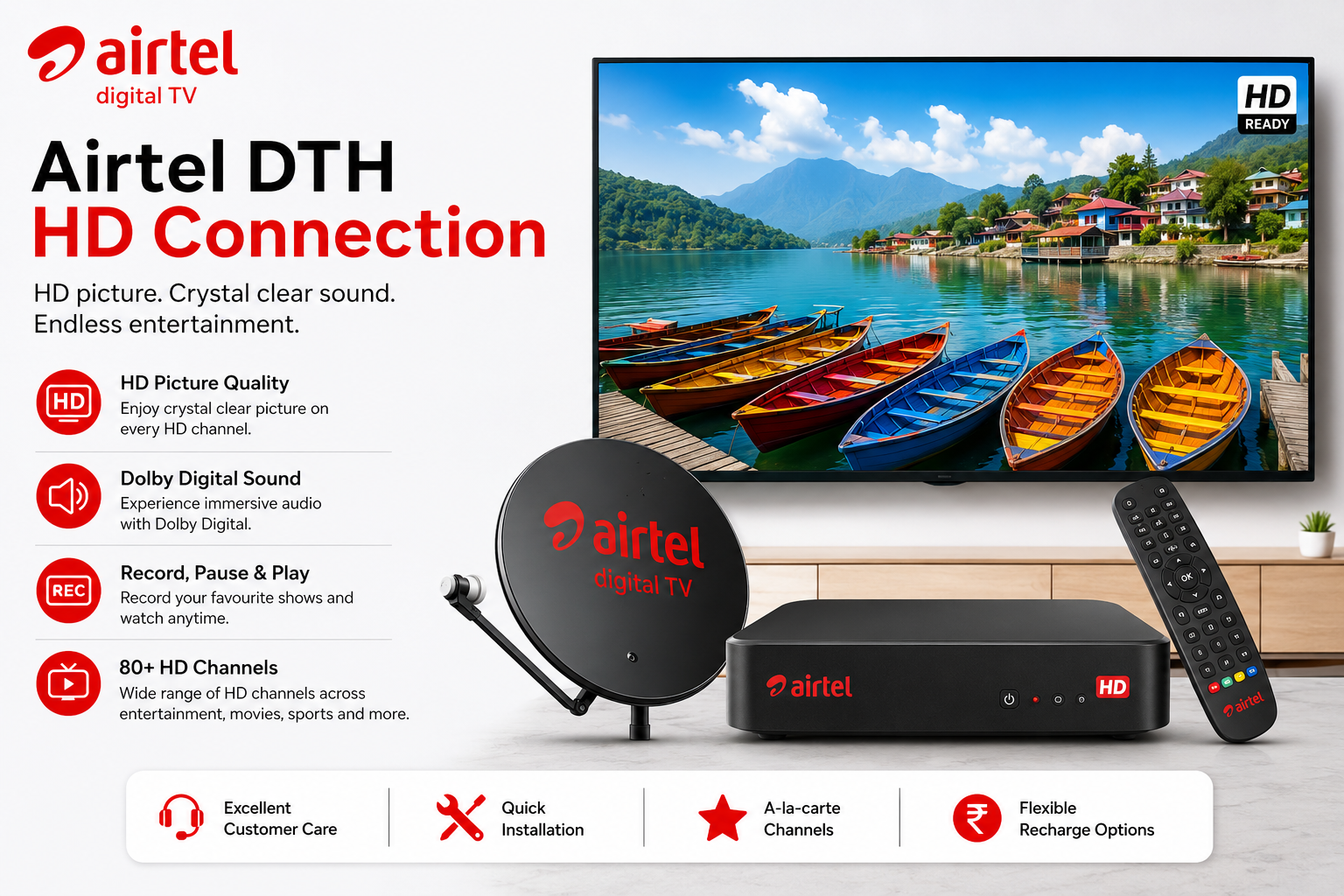 Airtel DTH HD Connection: Features, Benefits, Channels and How to Get StartedAirtel DTH HD Connection: Features, Benefits, Channels and How to Get Started